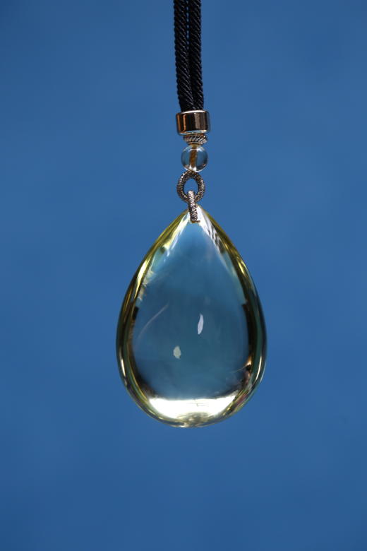 迷罗元和堂 | 黄水晶水滴型净体吊坠长约4.6cm【器悟雅玩】 商品图1