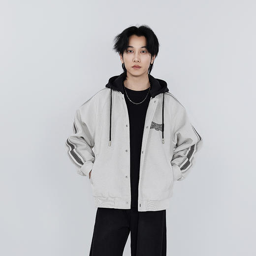 【新品上新】HX 春季假两件带帽茄克衫C105610012101 商品图2