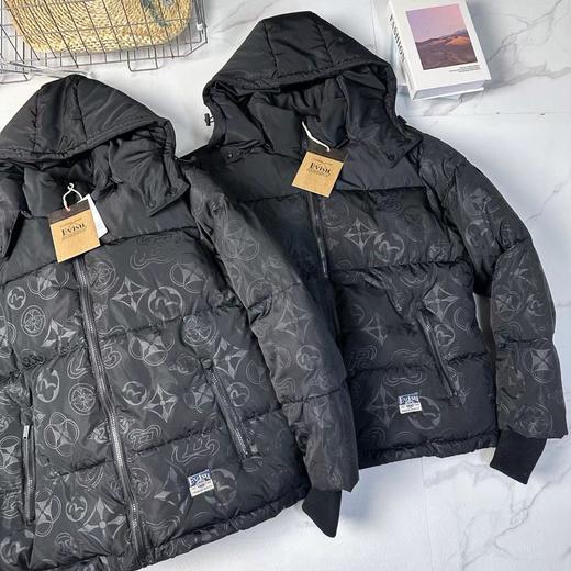 F020503冬季满地家花连帽通勤羽绒服防寒休闲夹克厚款保暖外套 商品图1