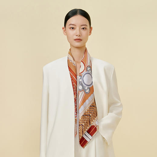 万事利双面印花大方巾-如意结 商品图1