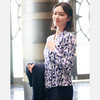 皮尔卡丹女装印花桑蚕丝长袖衬衫P51098B5003Z3 商品缩略图0