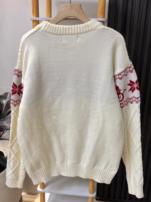 F020542复古圣诞风费尔岛提花毛衣针织衫 商品图2