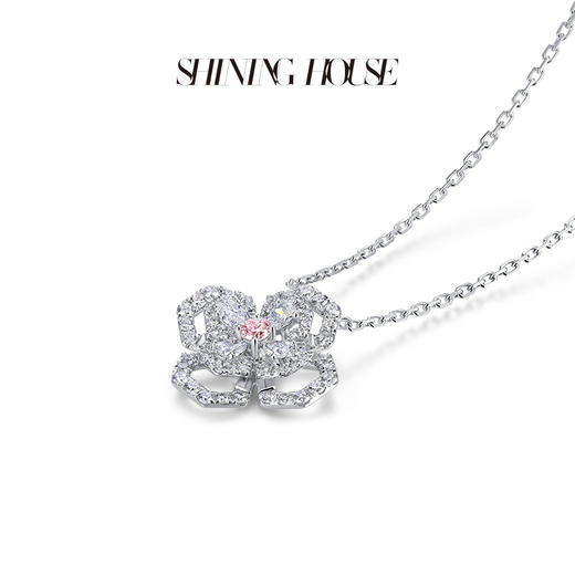 lucky·永恒之环系列ShiningHouse[培育] 18k金钻石项链 粉钻 人工真钻人造钻石K金项链可调节时尚钻石项链【此商品不支持7天无理由退货退款】预计3日发货 商品图2
