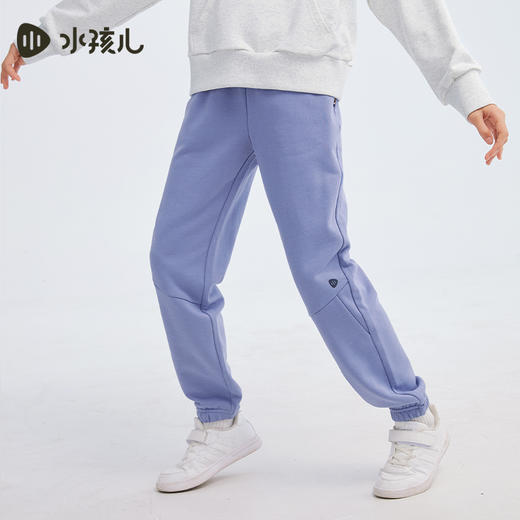 水孩儿童装秋冬新款儿童长裤男童柔软弹力裤子女童简约百搭运动裤 商品图1