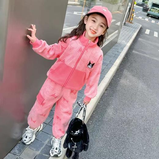 女童库洛米工装裤套装春秋新款洋气时尚女宝宝休闲开衫两件套童装 商品图1