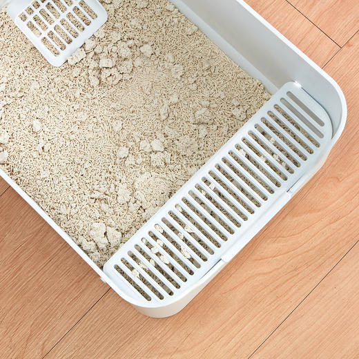  豆腐猫砂猫砂盆防溅开放式猫厕所简易猫屎盆带铲子 商品图2