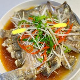 开背海鲈鱼【开袋解冻即烹，三去处理，去腮去鳞去内脏，免杀免洗免调料】
