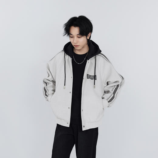 【新品上新】HX 春季假两件带帽茄克衫C105610012101 商品图1