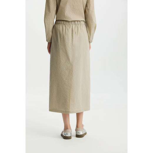 商场同款PURE TOUCH女装26春夏新款高腰半裙抽绳腰休闲直筒过膝裙 商品图7