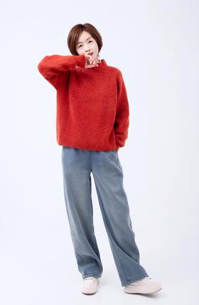 浣熊绒高领毛衣