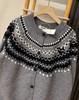 F020549复古氛围感浅灰色费尔岛提花针织开衫 商品缩略图5