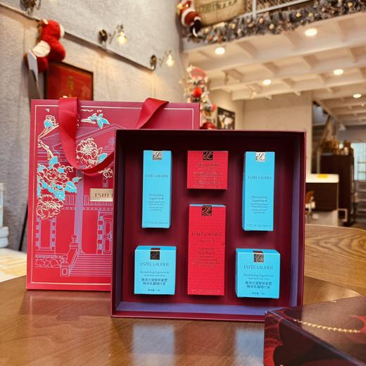 【女神狂欢嗨购】【保税仓直发·全球购】雅诗兰黛马年限定礼盒六件套 内含小棕瓶精华50ml、抗蓝光眼霜15ml、智妍胶原水50mlx2、智妍面霜（清爽）15mlx2 商品图4