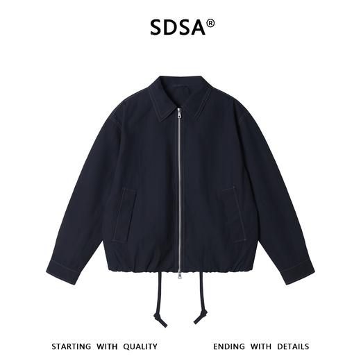 SDSA男装2026新款高贵轻奢韩版百搭纯色拉链翻领夹克外套舒适时尚 商品图0