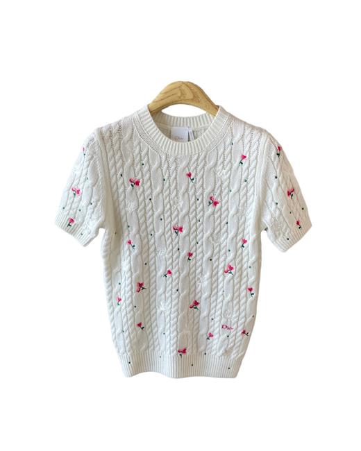 女款刺绣短袖针织衫ba010 商品图0