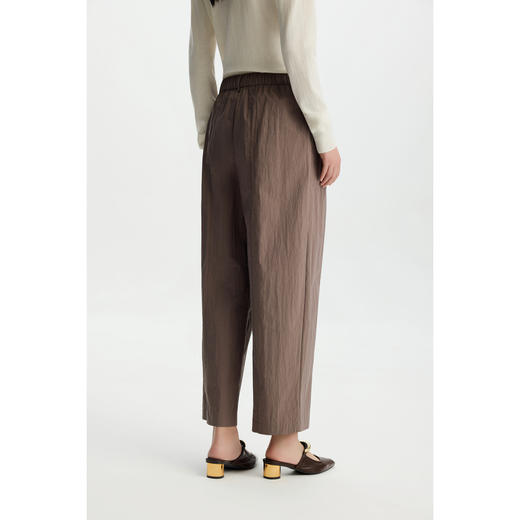 商场同款PURE TOUCH女装26春夏新款高腰直筒休闲裤松紧后腰头长裤 商品图7