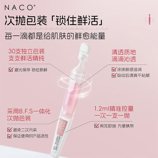【老客专属福利】NACO维他命B12水光复原精华液1.2ml*30支/盒+玻尿酸水光嫩颜次抛精华液1.2ml*30支  补水亮肤组合装  #舒缓/修护/保湿/抗皱/紧致小粉棒 商品图2