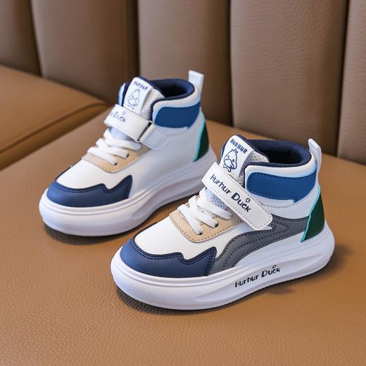 【小黄鸭】儿童春秋运动鞋高帮魔术贴运动鞋高帮板鞋24-37 商品图1