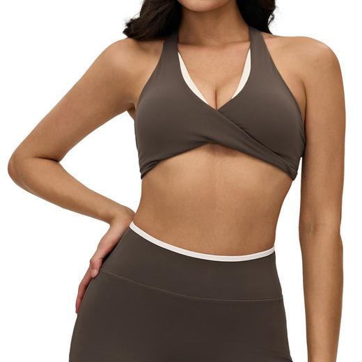 YOGACODE【火树银花系列】运动文胸女带胸垫轻薄裸感健身服文胸假两件DWB516190 商品图4