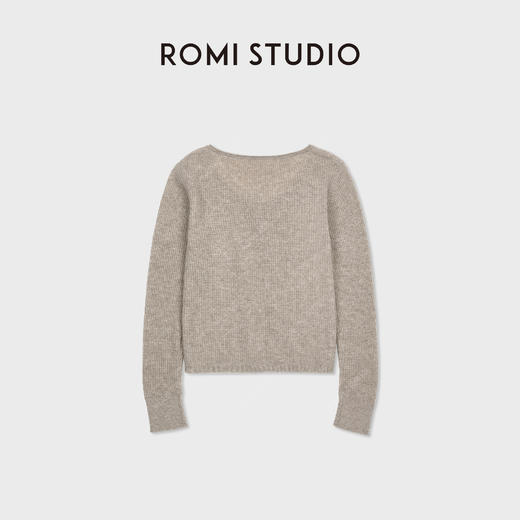 ROMI STUDIO“温暖亨利”山羊绒绵羊毛圆领保暖开襟毛衫RWCSST1806 商品图1