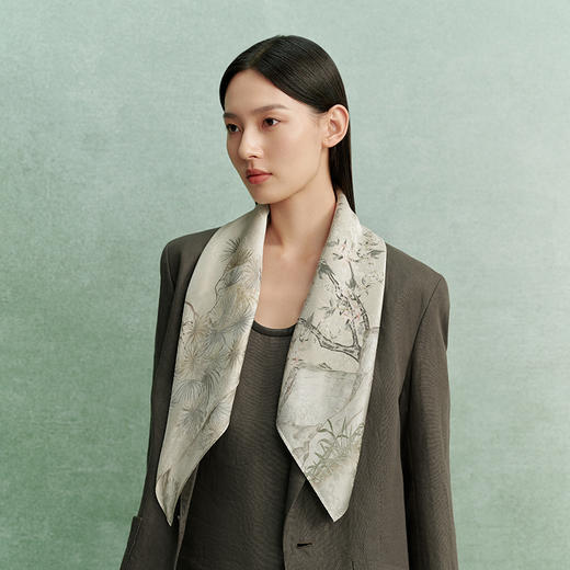 万事利双面印花中方巾-枝头喜 商品图0