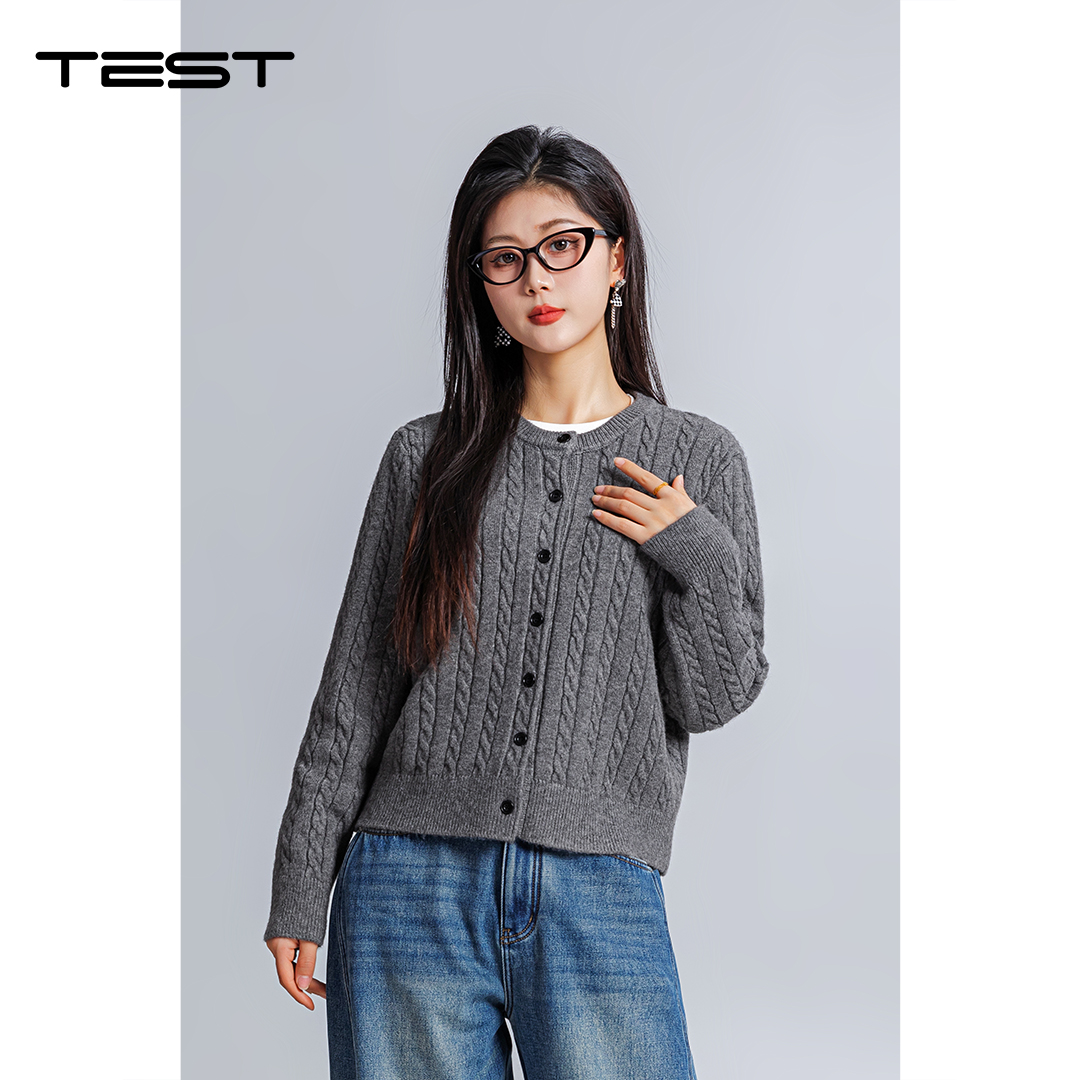 春上新重磅绞花温柔又高级针织开衫2261009