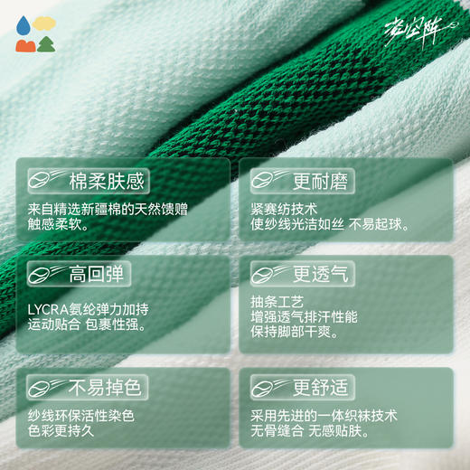 【两件包邮】【运动中筒袜】森林棠26新款长绒棉中大童无骨棉柔透气中筒袜24061544【HZ】 商品图3