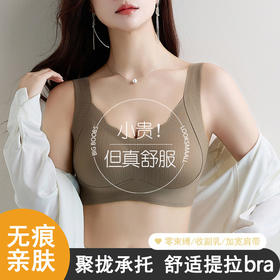 YQM-MJ6811  无痕内衣女小胸聚拢收副乳提拉防下垂软支撑文胸美背舒适透气薄款