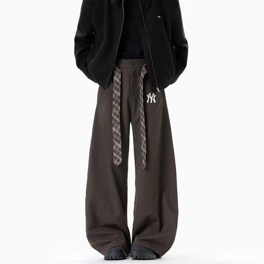 F020533时尚腰带西裤弯刀裤高质量百搭长裤情侣款 商品图2