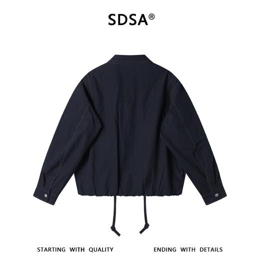 SDSA男装2026新款高贵轻奢韩版百搭纯色拉链翻领夹克外套舒适时尚 商品图4
