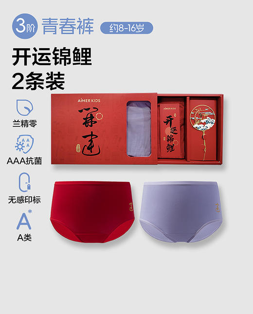 【5F】爱慕儿童开运锦鲤少女内裤2件装  AJ123H521 商品图0