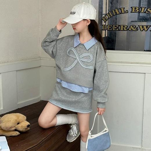 女大童春装卫衣套装儿童韩系休闲衣服两件套中大童时髦学院风套装 商品图4