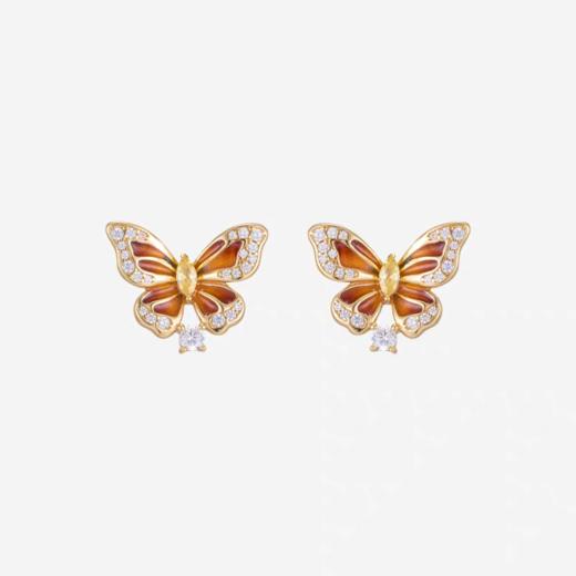 2楼Fellala/翡拉拉「蝴蝶」925银耳钉设计感耳饰货号926434112吊牌价1099现价989 商品图0