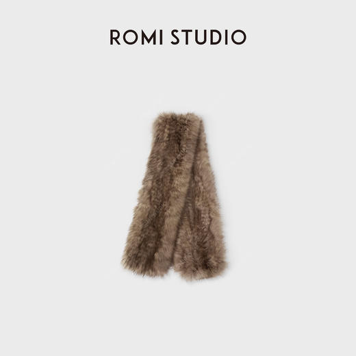 ROMI STUDIO“凛冬显贵”高品质紫丨貂皮柔顺显毛领围巾 RWCWP86494 商品图2
