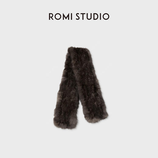 ROMI STUDIO“凛冬显贵”高品质紫丨貂皮柔顺显毛领围巾 RWCWP86494 商品图4