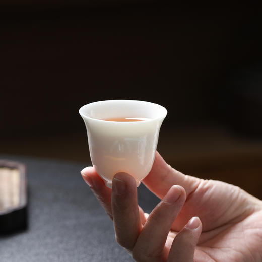 帆书文创·”水面清圆“玲珑瓷盖碗茶具套装 商品图2