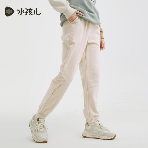 水孩儿童装秋冬新款儿童长裤男童柔软弹力裤子女童简约百搭运动裤 商品图2
