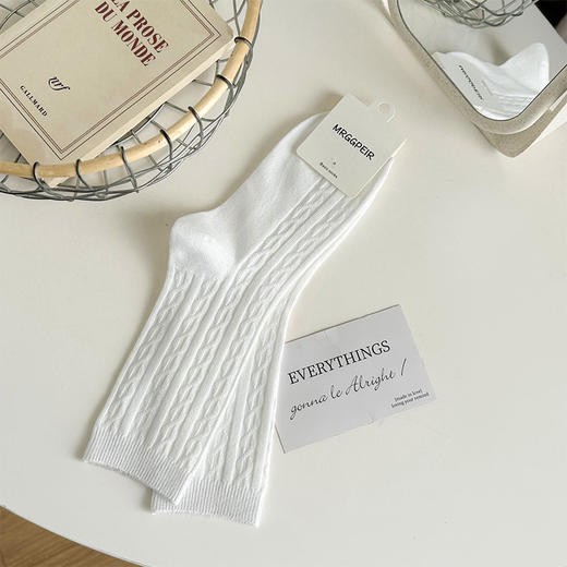 基础-简约麻花纹百搭女袜-纪念日百货门店同款170093300 商品图3