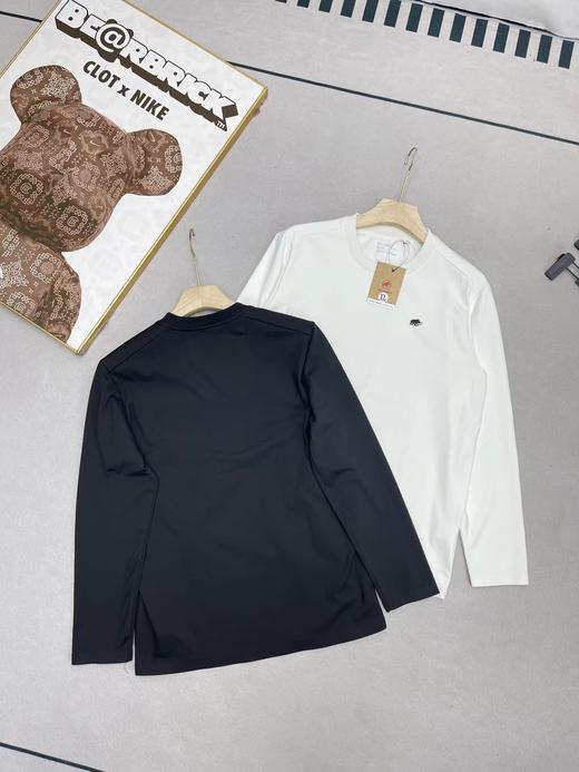 F020506压胶刺绣打底衫加绒长袖圆领体恤打底衫 商品图3