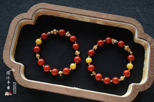 【宫里上新】代代有福 设计款新年满肉柿子红南红手串 JY 商品图6