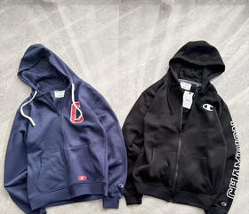 全新正品美版冠军Champion25年新款内里拉绒男士连帽拉链卫衣
2色入，尺码S-XL