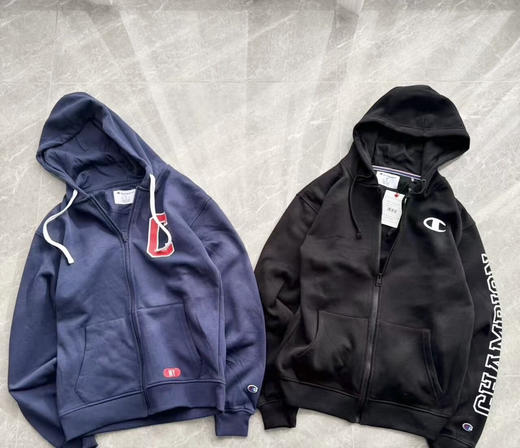 全新正品美版冠军Champion25年新款内里拉绒男士连帽拉链卫衣
2色入，尺码S-XL 商品图0