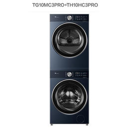 小天鹅（LittleSwan）纯平全嵌 10KG全自动 洗衣机+热泵式烘干机 洗烘套装 TG10MC3PRO+TH10HC3PRO 超微净泡