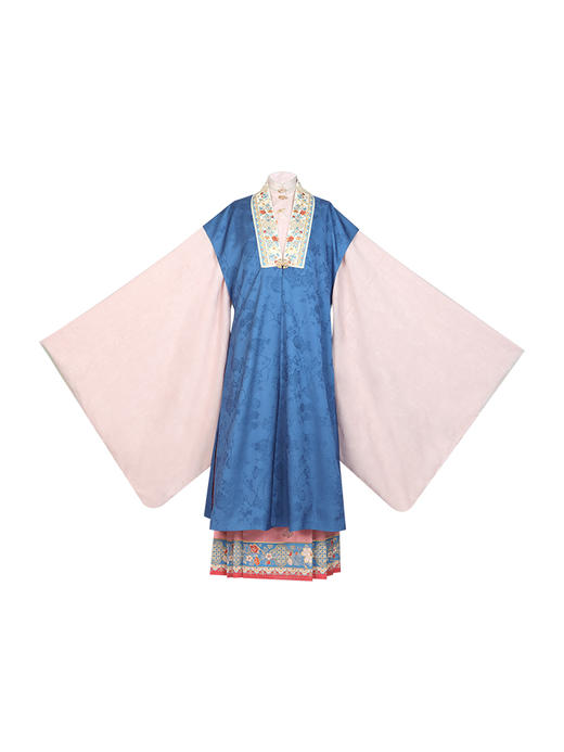 【重回汉唐簪花行】竖领大襟长袄长比甲马面裙套装明制汉服女成人 商品图4