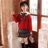 女童秋冬套装裙春季新款洋气儿童学院风针织套头毛衣时髦百褶裙子 商品缩略图1