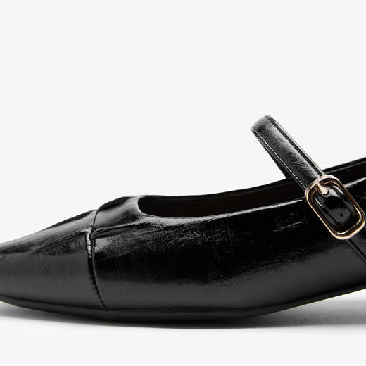 【限时秒杀】西遇浅口玛丽珍女鞋2026新款春季法式简约方头通勤一字带低跟鞋子V0166248 商品图5
