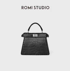 ROMI STUDIO 首饰袋 新加坡进口手工打磨鳄鱼皮手提包RWCLP36987