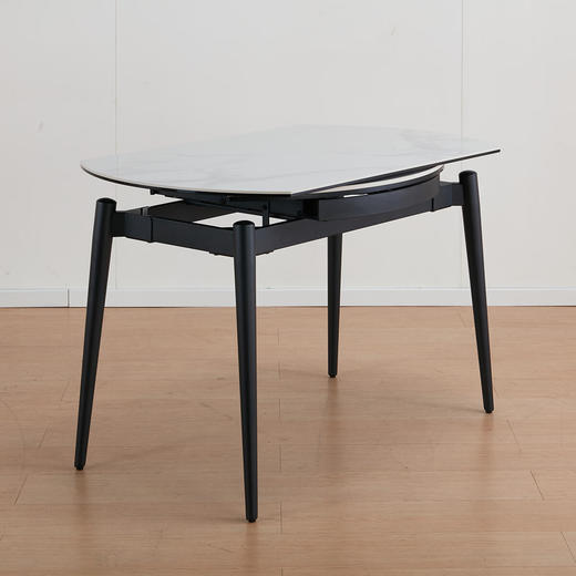 【家具】餐厅可伸缩圆桌岩板餐桌 NDT1170 商品图2