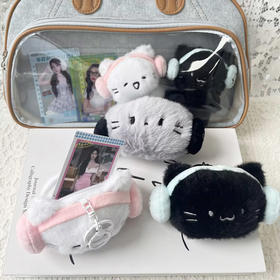 耳机小猫零钱包毛绒匙扣-纪念日百货门店同款169648961