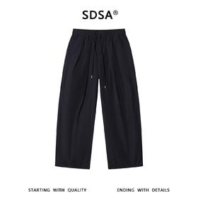 SDSA男装2026新款高贵轻奢韩版简约纯色松紧休闲裤百搭直筒裤子