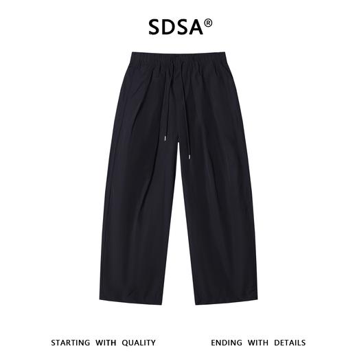 SDSA男装2026新款高贵轻奢韩版简约纯色松紧休闲裤百搭直筒裤子 商品图0
